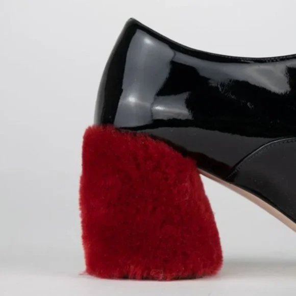 Miu Miu Shearling Heel Oxfords - Picture 6 of 9